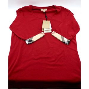 Authentic Burberry ¾ Sleeve Cotton Shirt - size M